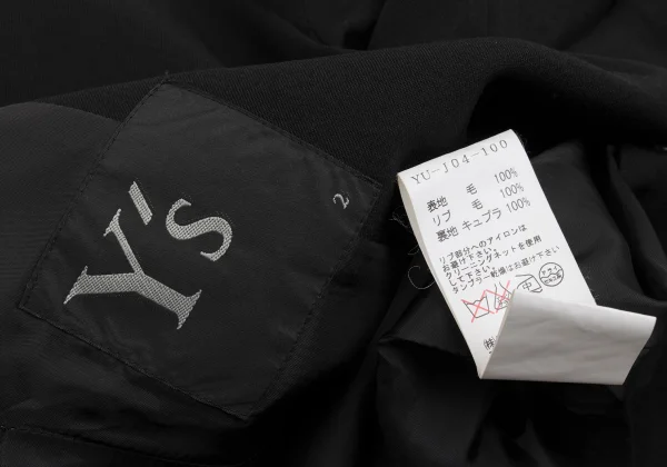 Y's Wool Gaba Ribbed Sleeve Jacket K-150128_020