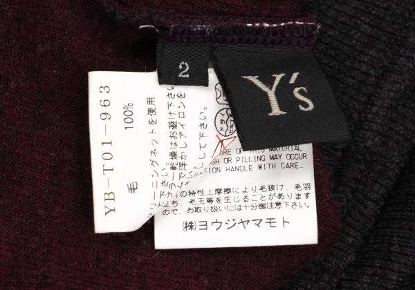 Y's Bicolor Ribbed Knit K-150139_017