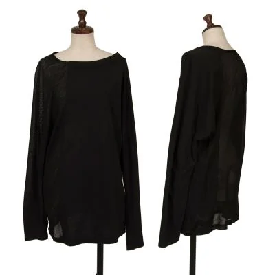 Y's Sheer Rib Switching Dolman Sleeve T shirt