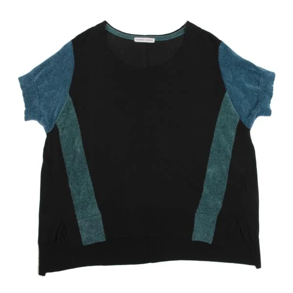TSUMORI CHISATO Pile Switching Short Sleeve Knit Top K-150160_002