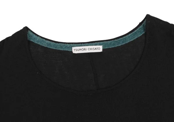 TSUMORI CHISATO Pile Switching Short Sleeve Knit Top K-150160_004