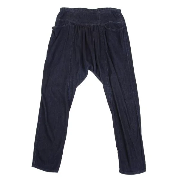 TSUMORI CHISATO Dyed Denim Like Dropped Crotch Pants Navy 2 K-150164_001
