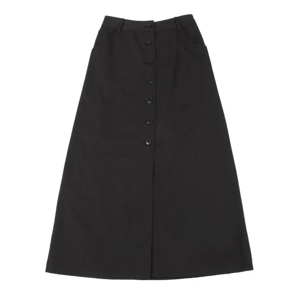 agnes b. LOLITA Wool Blend Front Button Long Skirt K-150185_002