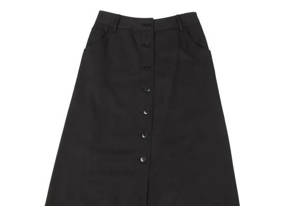 agnes b. LOLITA Wool Blend Front Button Long Skirt K-150185_003