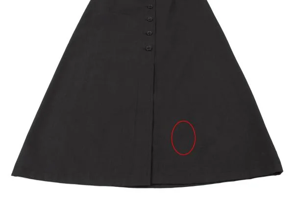 agnes b. LOLITA Wool Blend Front Button Long Skirt K-150185_006