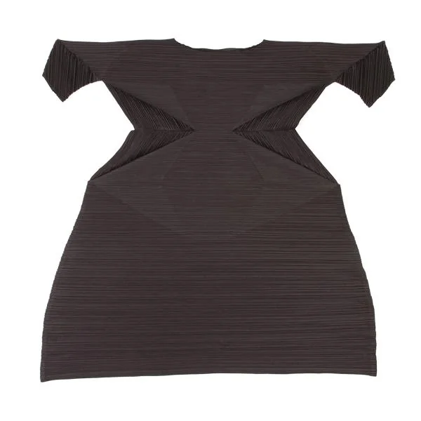 PLEATS PLEASE CHILI PEPPERS DRESS Waist Shape Pleated Dress K-150187_002