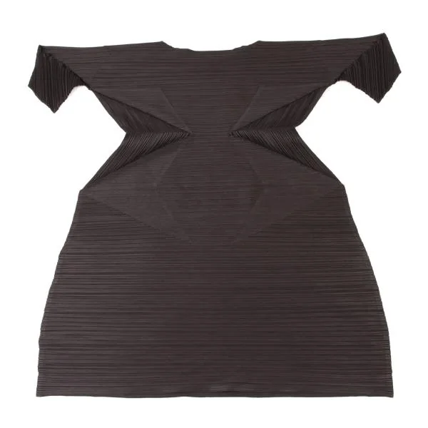 PLEATS PLEASE CHILI PEPPERS DRESS Waist Shape Pleated Dress K-150187_010