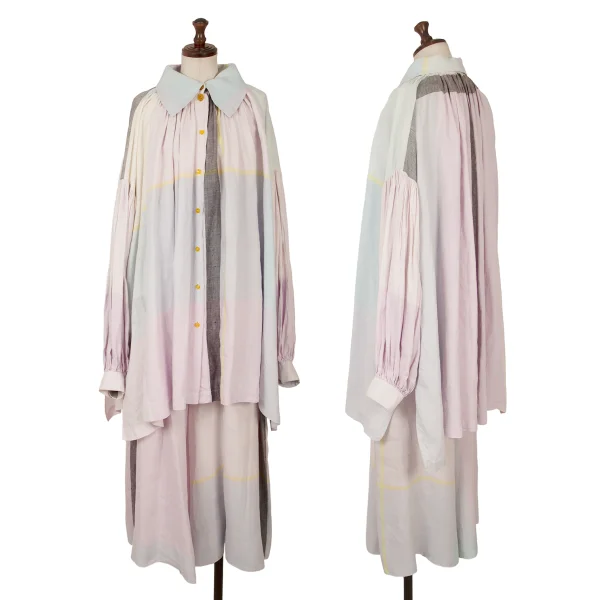 Vivienne Westwood Multi Color Deformation Shirt & Pants Pink,Sky blue 0/S 8 K-150194_001