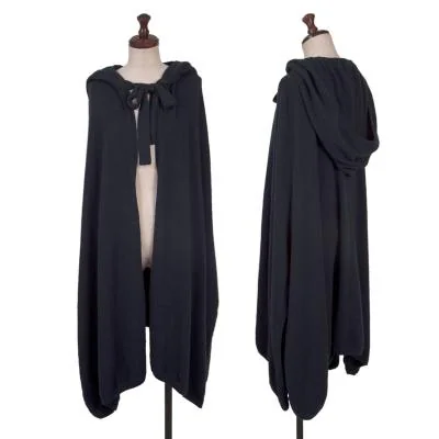 Vivienne Westwood Wool Drape Hoodie Poncho