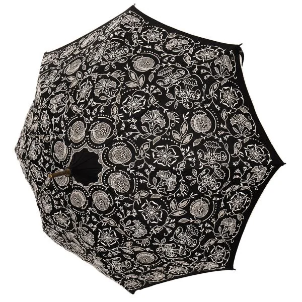 vivienne westwood 日傘 黒 ヴィヴィアンウエストウッドVivienne Westwood フラワー刺繍日傘