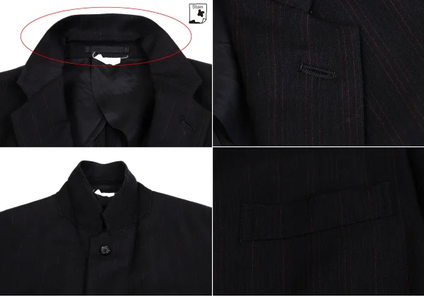 COMME des GARCONS HOMME PLUS Vest Layered Striped Jacket K-150215_004