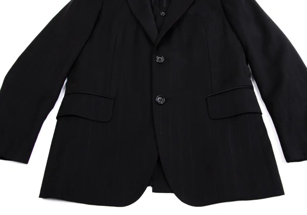 COMME des GARCONS HOMME PLUS Vest Layered Striped Jacket K-150215_007