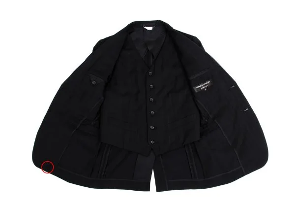 COMME des GARCONS HOMME PLUS Vest Layered Striped Jacket K-150215_010