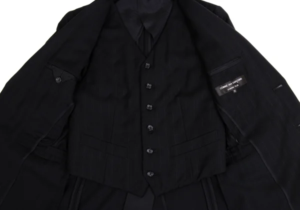 COMME des GARCONS HOMME PLUS Vest Layered Striped Jacket K-150215_013