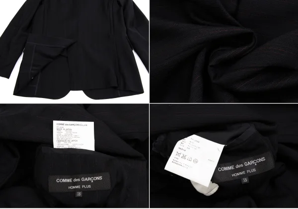 COMME des GARCONS HOMME PLUS Vest Layered Striped Jacket K-150215_020