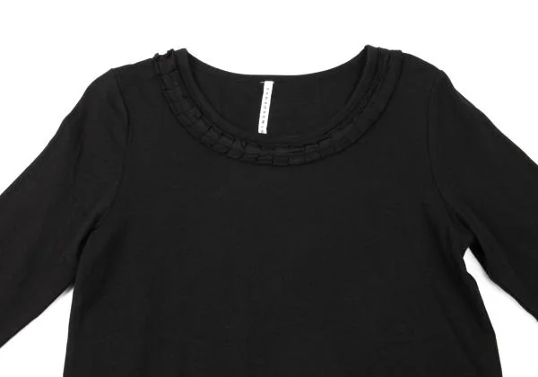 sunao kuwahara Cotton Neck Tape Patch Long Sleeve T-shirt K-150245_003