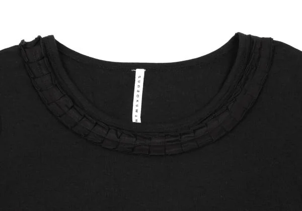sunao kuwahara Cotton Neck Tape Patch Long Sleeve T-shirt K-150245_004