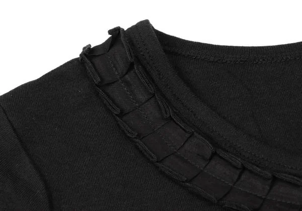 sunao kuwahara Cotton Neck Tape Patch Long Sleeve T-shirt K-150245_005