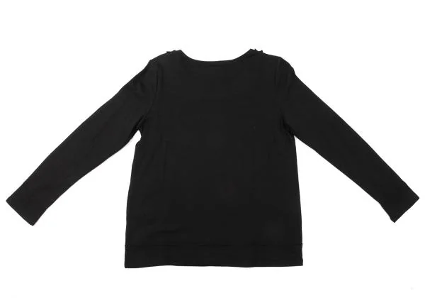 sunao kuwahara Cotton Neck Tape Patch Long Sleeve T-shirt K-150245_011