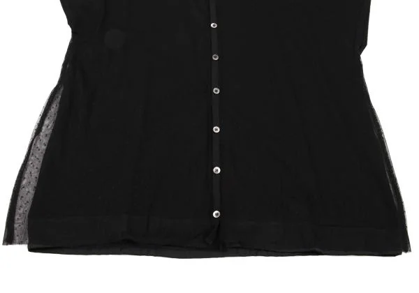 sunao kuwahara Cotton Lace Layered Design Short Sleeve Blouse K-150247_007