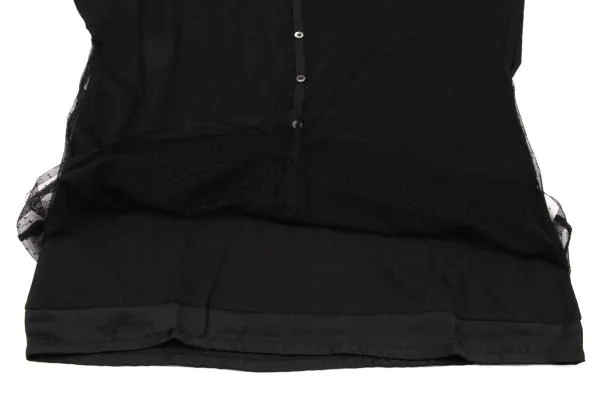 sunao kuwahara Cotton Lace Layered Design Short Sleeve Blouse K-150247_008