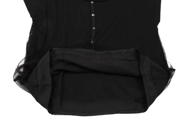 sunao kuwahara Cotton Lace Layered Design Short Sleeve Blouse K-150247_009