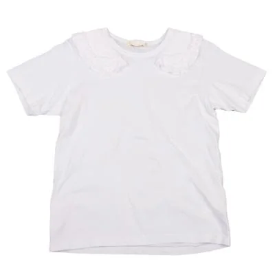 COMME des GARCONS Cotton Ruffle Shoulder Design T-shirt