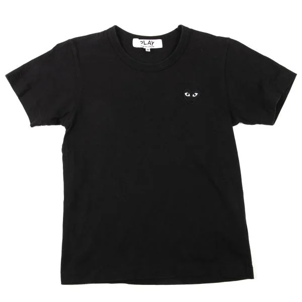 PLAY コムデギャルソン Tシャツ Wハート・ワッペン 黒