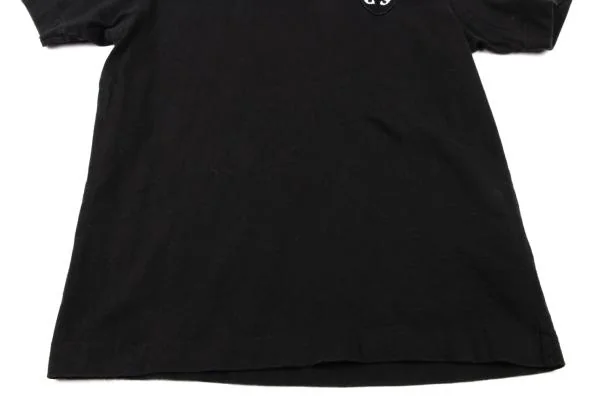 PLAY コムデギャルソン Tシャツ Wハート・ワッペン 黒