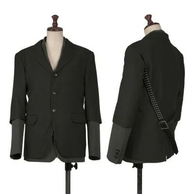 COMME des GARCONS Studs Belt Decoration Layered Design Jacket