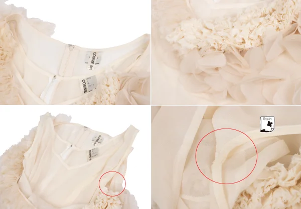 COMME des GARCONS Frill Decoration Sheeting Layered Dress K-150316_004
