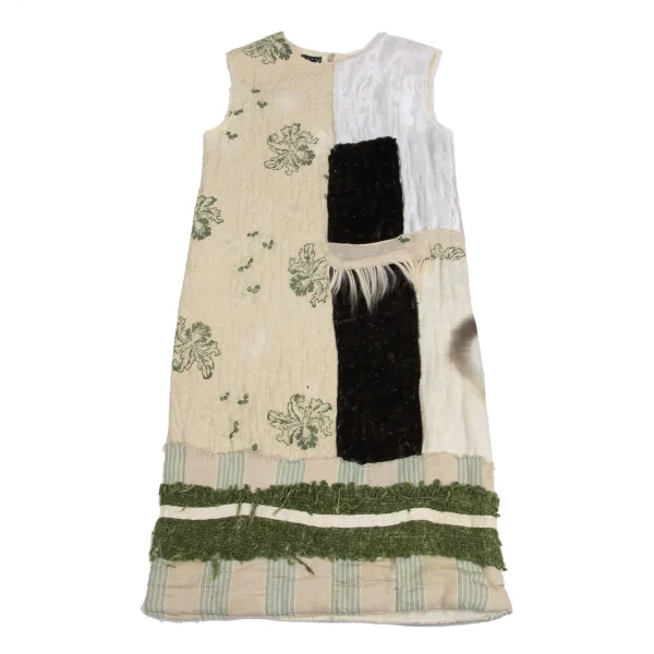 MARNI Embroidery Patchwork Sleeveless Dress K-150338_002