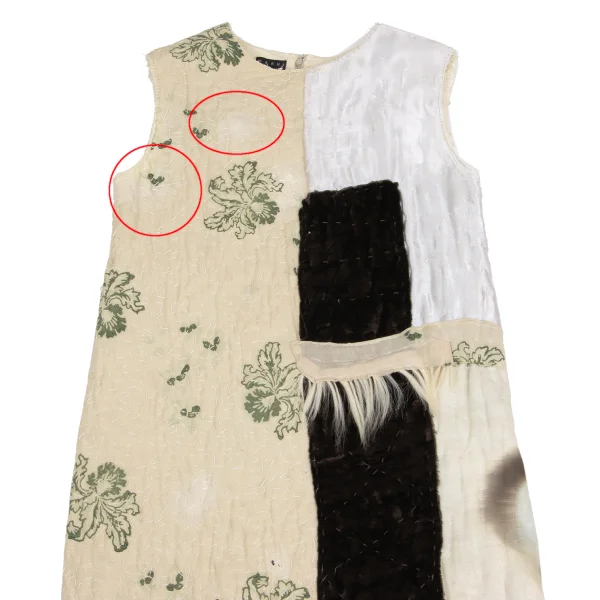MARNI Embroidery Patchwork Sleeveless Dress K-150338_003