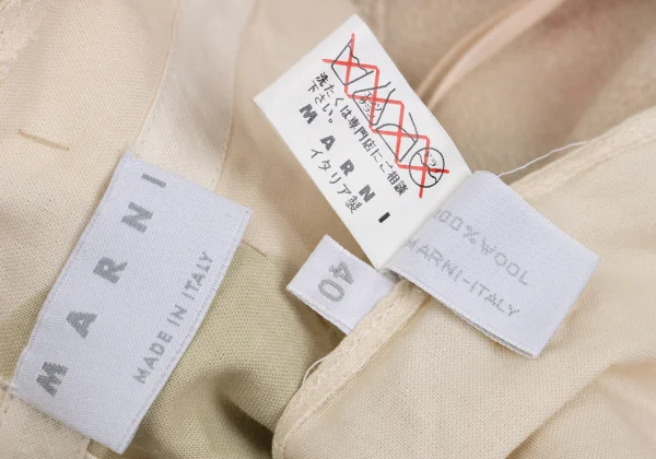 マルニMARNI スパンコール装飾素材切替フローラルプリントラップスカート ベージュマルチ40 K-150340_018