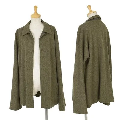 Y's Buttonless Wool Knit Jacket