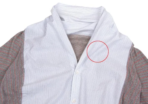 Y's Stripe Shirt Switching Knit Blouse K-150352_003
