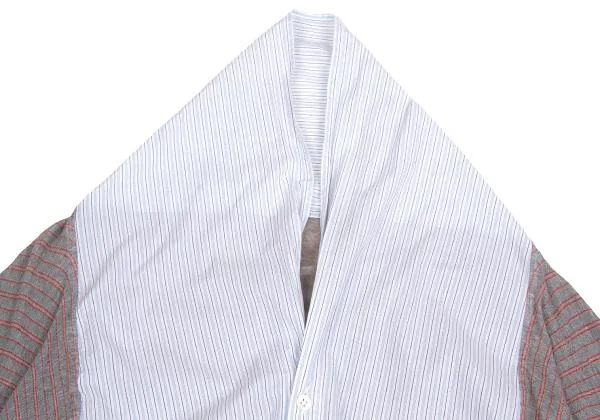 Y's Stripe Shirt Switching Knit Blouse K-150352_005
