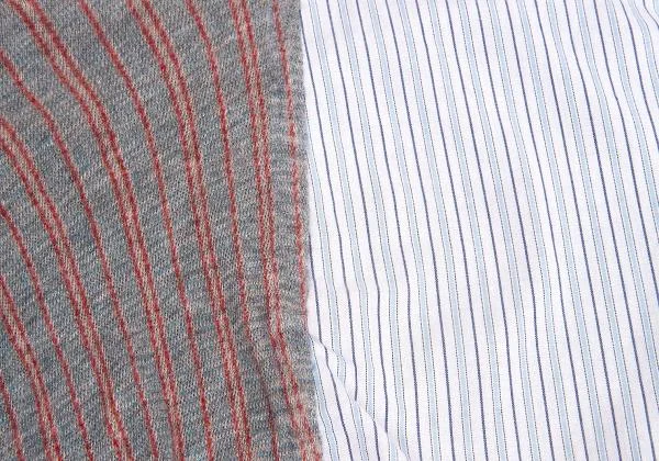 Y's Stripe Shirt Switching Knit Blouse K-150352_007