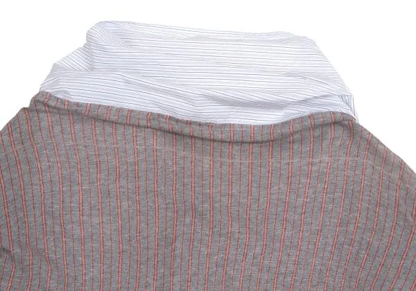 Y's Stripe Shirt Switching Knit Blouse K-150352_014