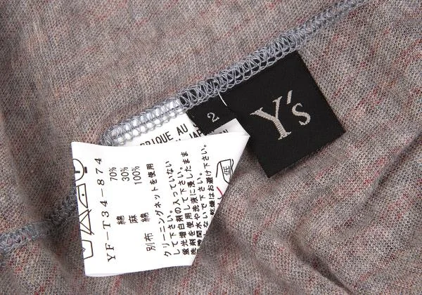 Y's Stripe Shirt Switching Knit Blouse K-150352_018