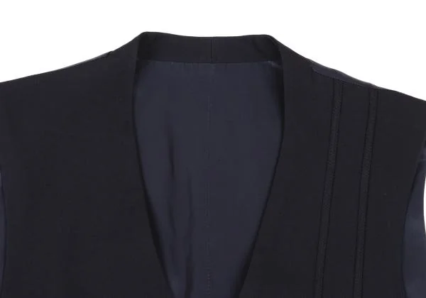 Y's for men Wool Lattice Piping Vest K-150416_002