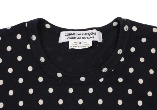 【COMMEdesGARCONS】2009 Tシャツ デザイン ドット 千鳥柄 コムコム コムデギャルソンCOMME des GARCONS カフ切替ドットT