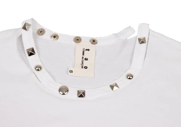 tao COMME des GARCONS Studded Neck Camo Switching Sleeve T-shirt K-150476_006