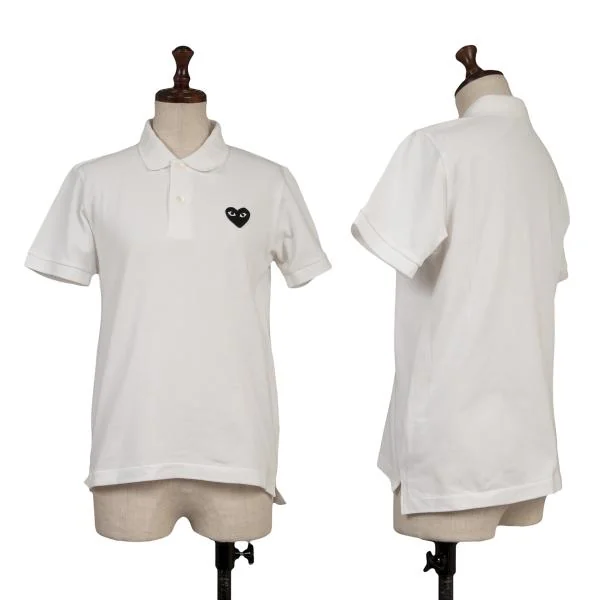 美品！ PLAY COMME des GARCONS ポロシャツ　ハートワッペン プレイ コムデギャルソンPLAY COMME des GARCONS ハートワッペン