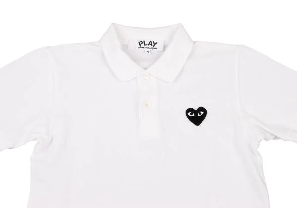 プレイコムデギャルソン PLAY COMME des GARCONS ポロシャツ カットソー 半袖 鹿の子 ハート ワッペン コットン AZ-T005 ダークネイビー M プレイ コムデギャルソンPLAY COMME des GARCONS ハートワッペン