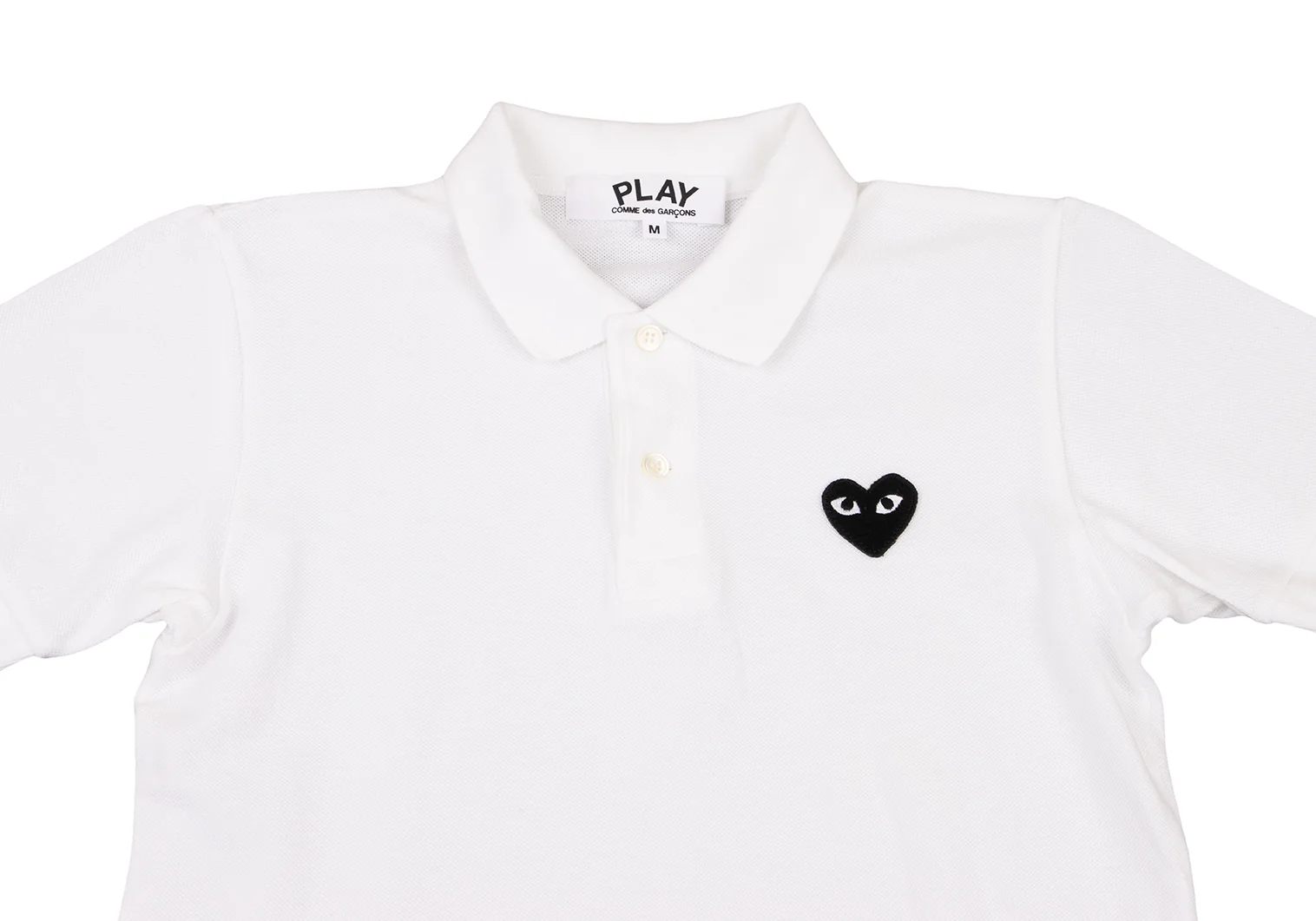 プレイ コムデギャルソンPLAY COMME des GARCONS 胸ハートワッペン鹿の子ポロシャツ 紺 紺M 【レディース】 プレイ コムデギャルソンPLAY COMME des GARCONS 胸ハート