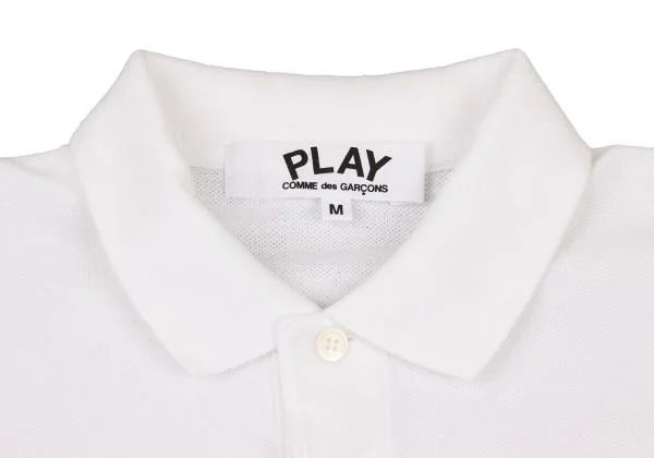 【美品】プレイコムデギャルソン　ポロシャツ　ハートロゴ　ワッペン　鹿の子　XL COMME des GARCONS】コムデギャルソン PLAY プレイ ハートロゴ