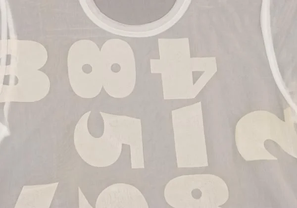COMME des GARCONS Number Printed Sheer T-shirt K-150482_005
