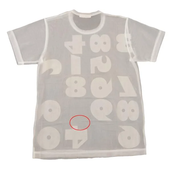 COMME des GARCONS Number Printed Sheer T-shirt K-150482_010
