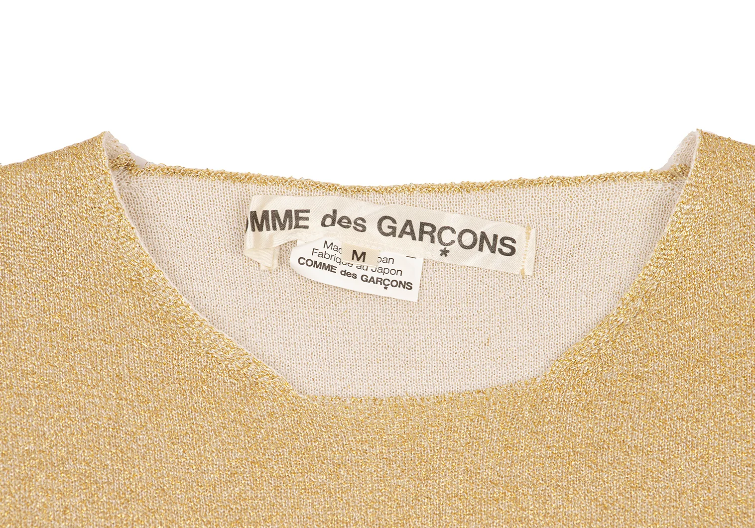 コムデギャルソンCOMME des GARCONS グリッターニットセーター ゴールドM 【レディース】 COMME des GARCONS コムデギャルソンCOMME グリッターニットソー